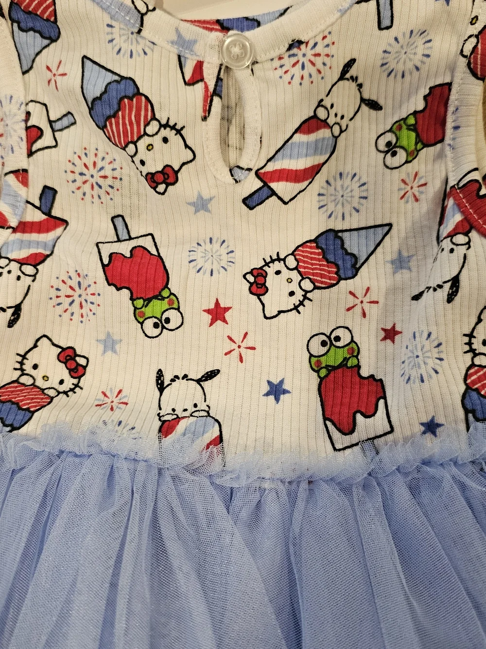 Sanrio Hello Kitty and Friends White Onsie With Skirt And Matching Headband Bow
